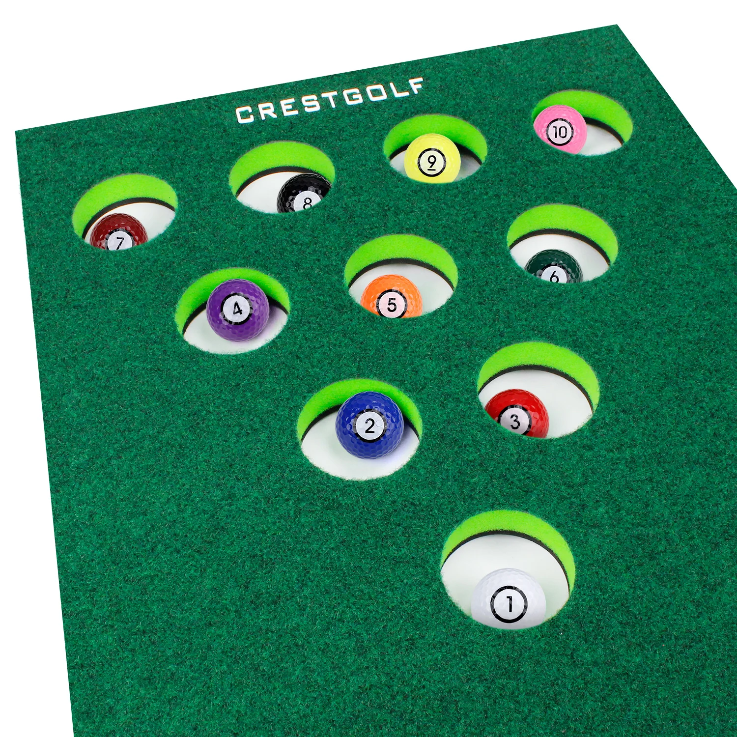 CRESTGOLF Golf Putting Green Game Practice Mat Set Practicing Training Aids Gift for Indoor&Outdoor Party Backyard Use