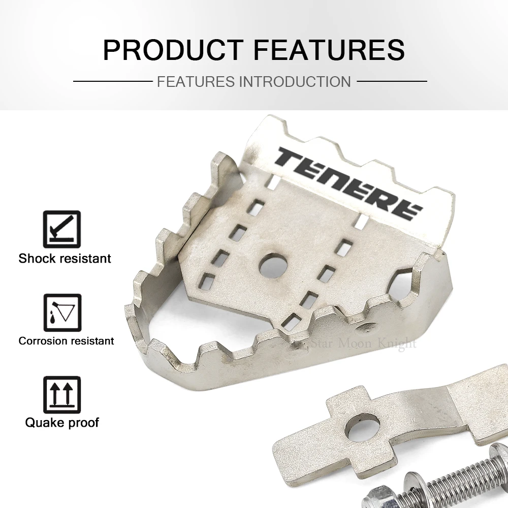 FOR YAMAHA TENERE 700 Tenere700 XTZ 700 T700 Motorcycle Accessories Brake Lever Extension Pedal Step Tip Plate Enlarge Extender image 3