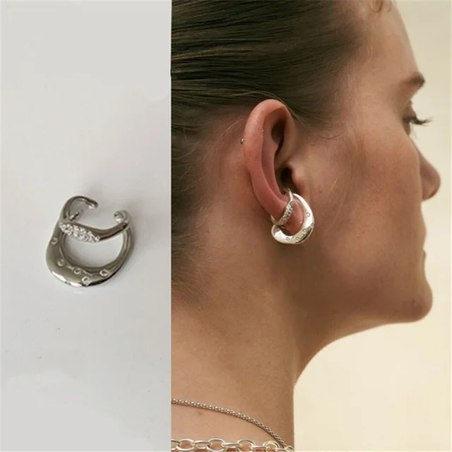 2020 New Female Male Simple Ear-hole-free Leaves coppie Ear Bone Clip A doppio scopo orecchini per donna uomo regalo per gioielli da festa