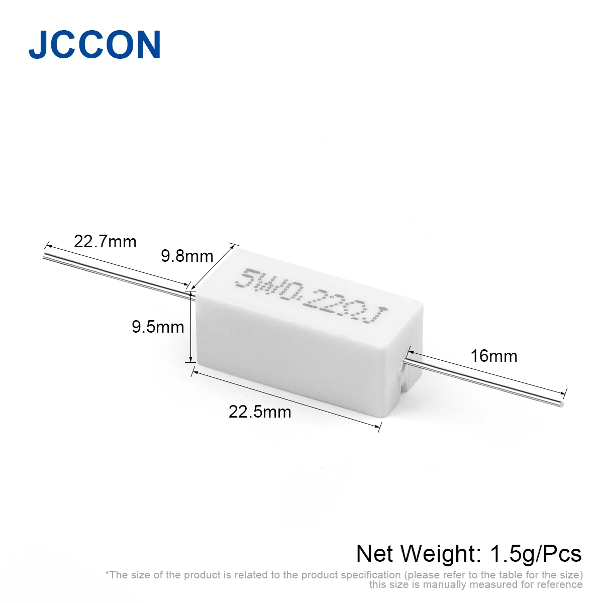 Resistencia de potencia de resistencia de cemento, 5W, 5%, 0,1 ~ 10K, 0.1R, 0.5R, 1R, 10R, 100R, 0,22, 0,33, 0,5, 1, 2, 5, 8, 10, 15, 20, 25, 30, 100, 1K, 10K ohm, 10 unidades