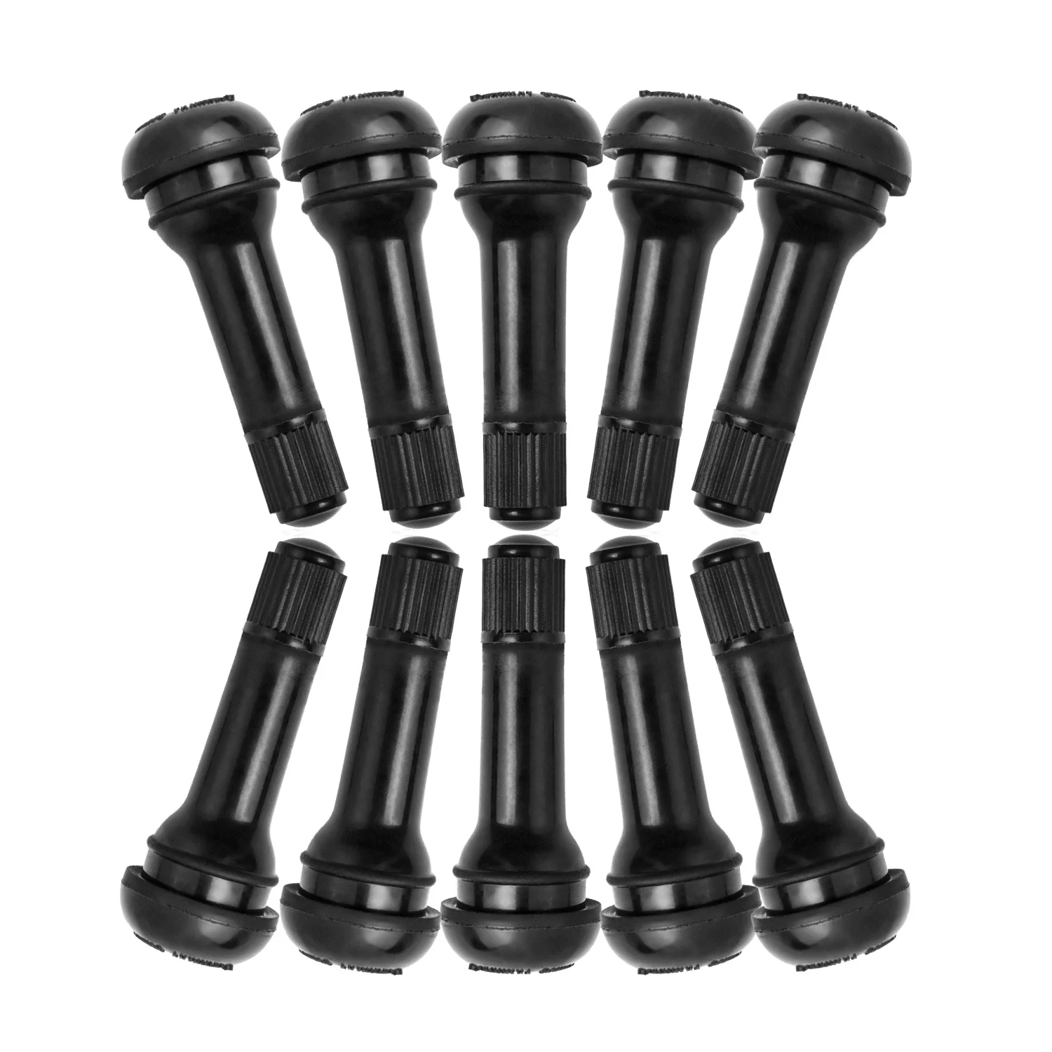 10/20/50/100PCS New TR414 Snap-In Black Rubber Tire Valve Stems Short Rod Car Accessories