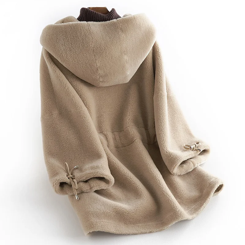 

Coat Wool Real Fur Women Clothes 2023 Autumn Winter Jacket Casual Sheep Shearing Vintage Coats Abrigos Mujer KJ990 s
