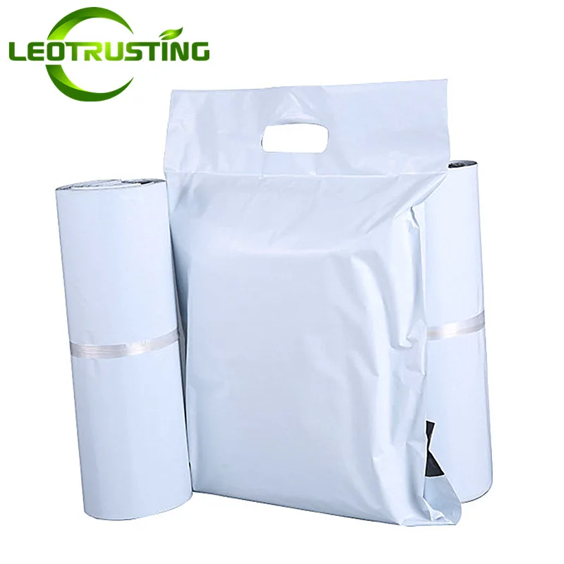 10/50PCS Portable White Express Courier Tote Bag Thick Plastic Self-Sealing Adhesive Poly Envelope T-shirt Gift Mailing Pouches