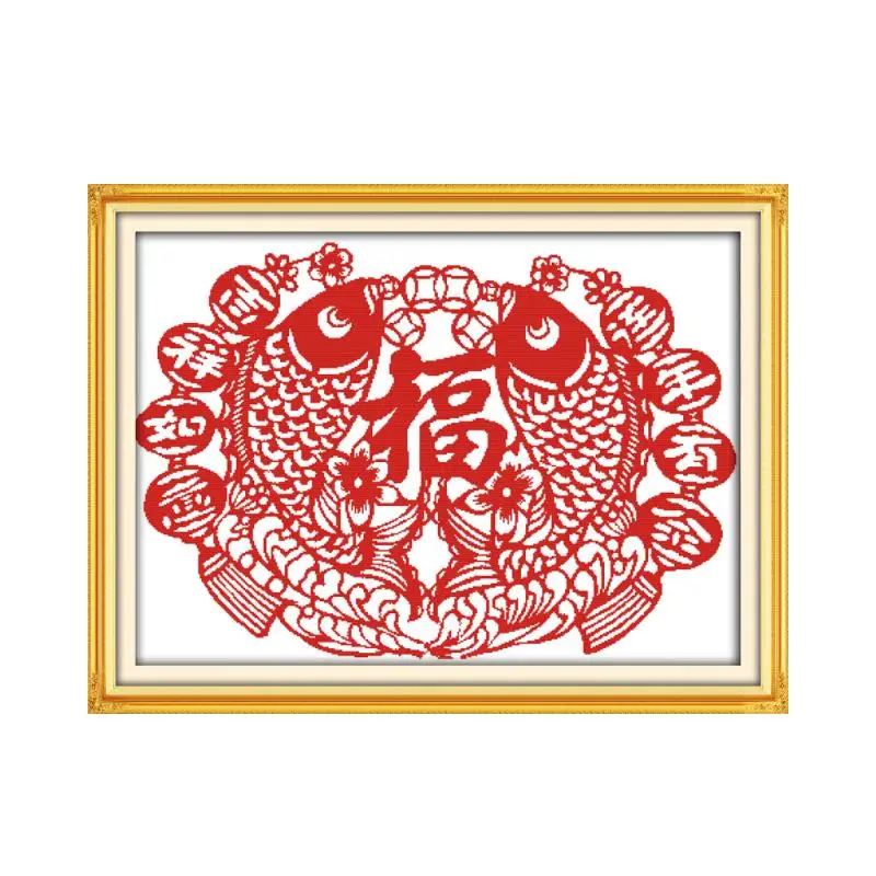 

Излишки года после года (3) (бумажная вырезка) набор для вышивки крестом 14ct 11ct наборы для вышивания на холсте с принтом