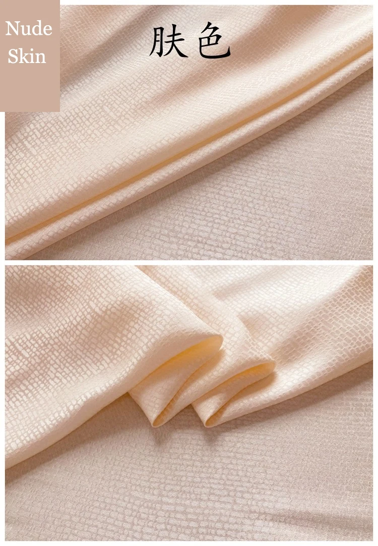 Silk Viscose Dress Material Elegant Glossy Silk Fabric Heavy Crepe Geometric 100cm*114cm