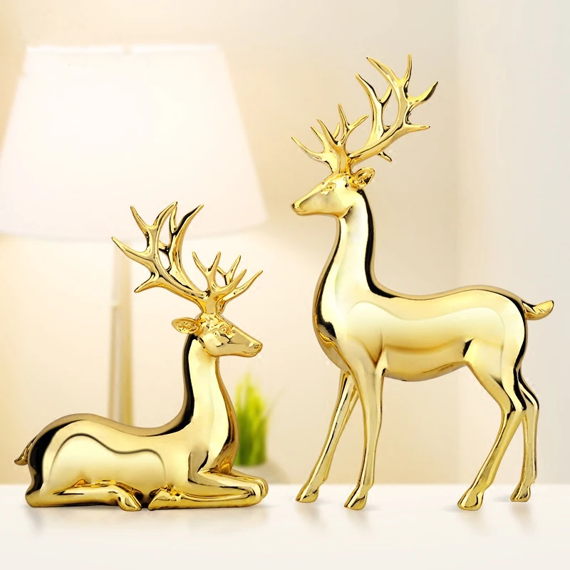 

NORDIC DECORATION HOME CUTE ANIMAL ORNAMENTS RESIN DEER MINIATURE GARDEN DECOR STATUE BIRTHDAY GIFT FIGURINES FOR HOME DECOR