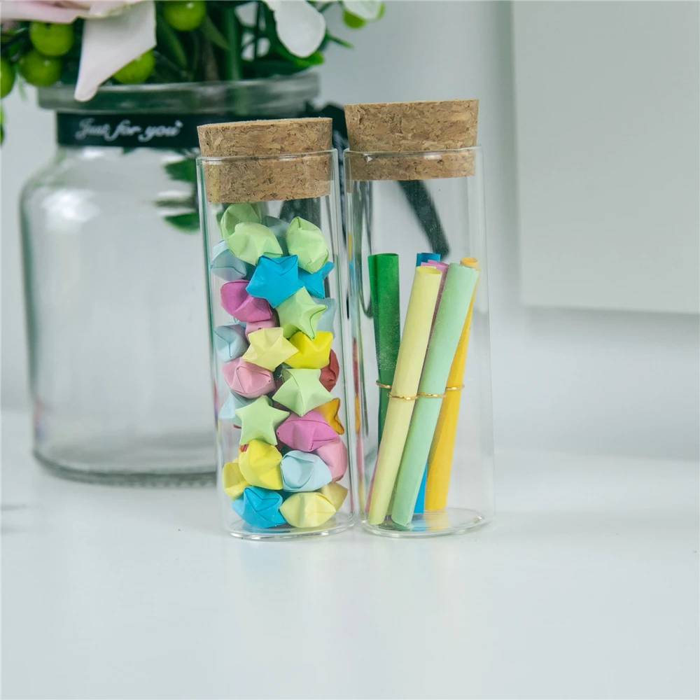 37x100mm 70ml Glass Bottles Vials Jars Test Tube With Cork Stopper Empty Jars Glass Transparent Clear Bottles Corks 24pcs