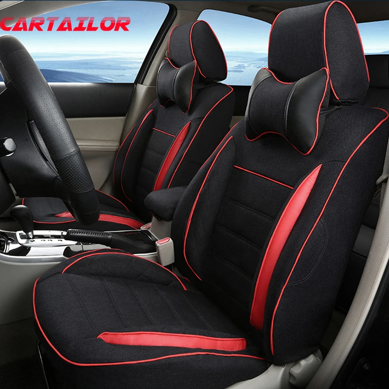 Full Set Car Seat Covers Custom for Acura TL Interior Accessories Flax Cover Seat Car Protector Styling Seats Supports 2008-2015