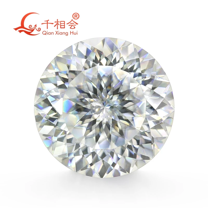 0.5-2ct  5mm 6.5mm 8mm   DF  white color  Round 100 cutting factes  moissanite  loose stone