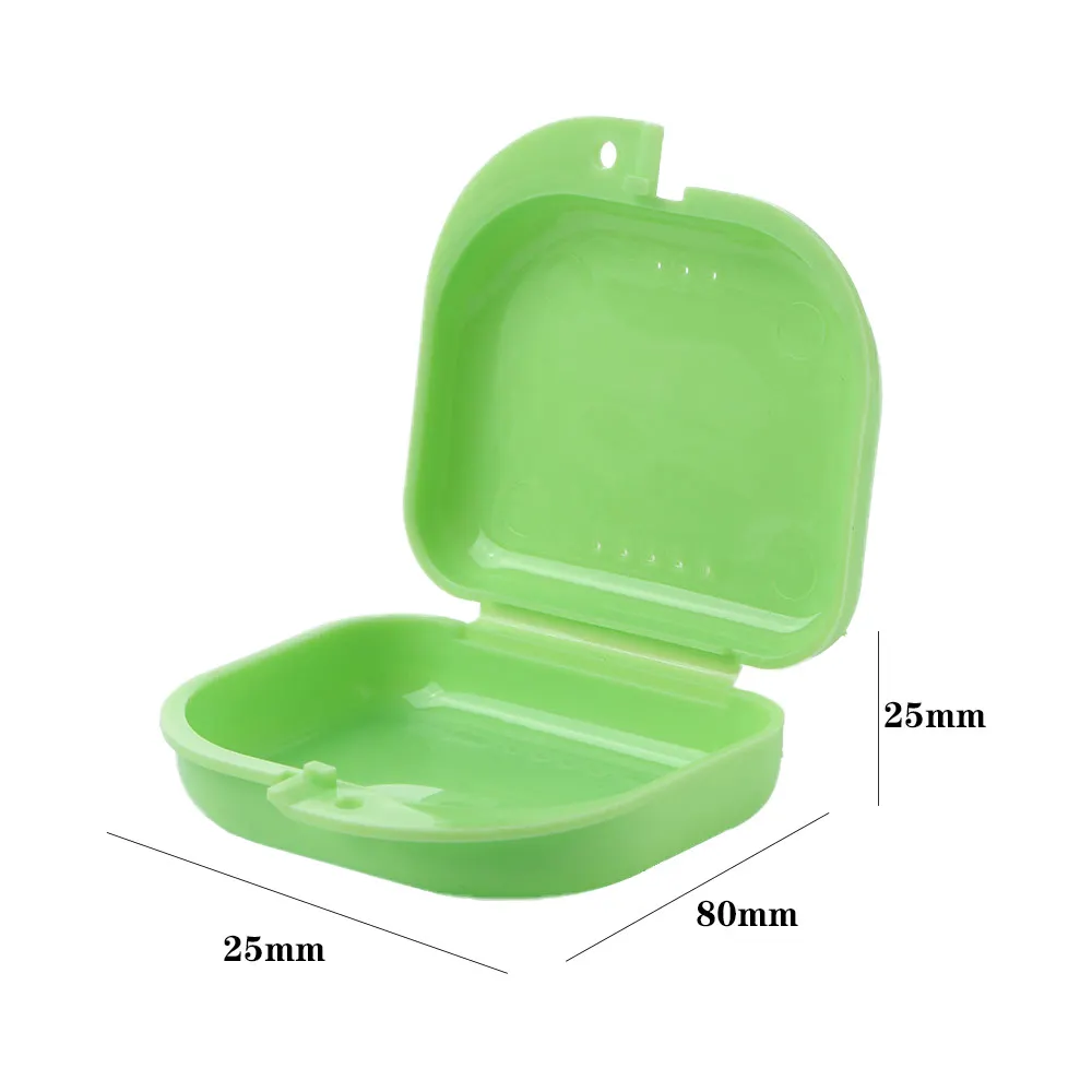 Fake Teeth Orthodontic Case Dental Retainer Mouth Guard Denture Storage Plastic Box Oral Hygiene Supplies Organizer