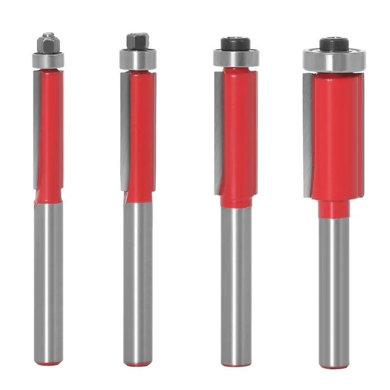 6 millimetri 1/4 "Shank Etero Router Bit Con Cuscinetto per il Legno Guarnizioni E Intagliare di Tungsteno Bit Carburo di Lavorazione Del Legno Fresatura taglierina