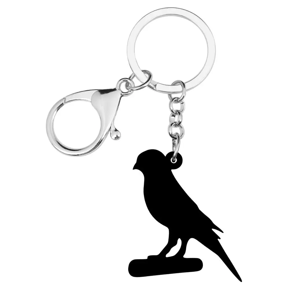 Bonsny Acrylic yellow Canary Key Chains Bird Key Rings Bag Car Purse Decorations Keychains  For Women Girls Teen Men Charms Gift