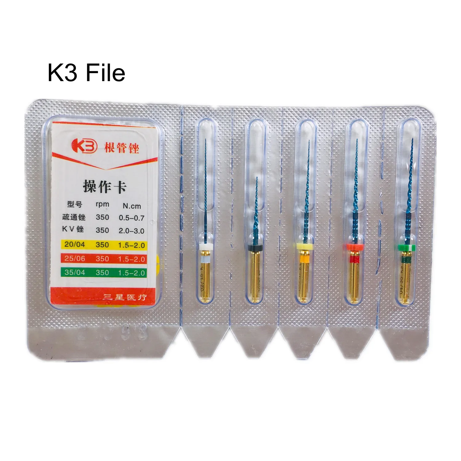 5pcs/Card Dental Endodontic K3 NiTi Rotary Files Endo Root Canal Files Thermal 28mm