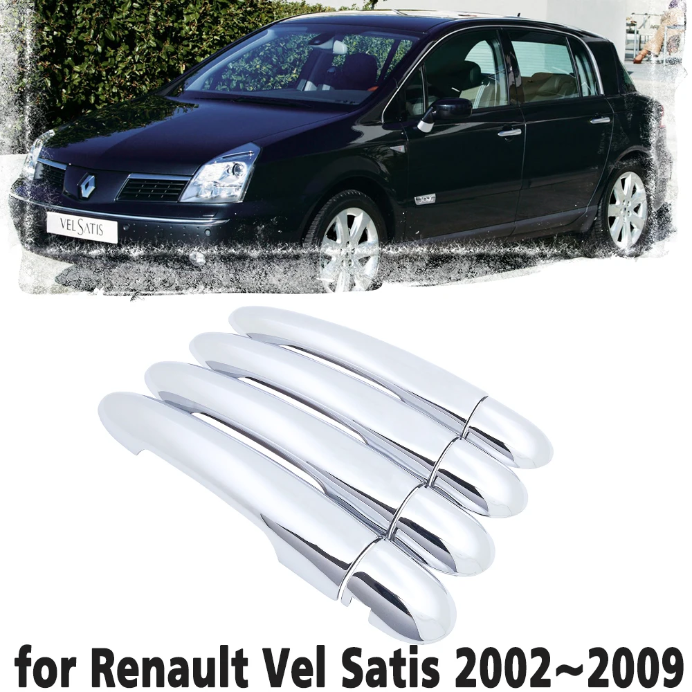 

Luxury chrome door handle cover trim protection cover for Renault Vel Satis 2002~2009 Car accessory sticker 2003 2004 2005 2006