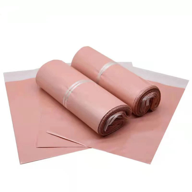 New 50Pcs/Lots Rose Gold Courier Bag Envelope Packaging Delivery Bag Self Adhesive Seal Pouch Mailing Bags Plastic Transport Bag