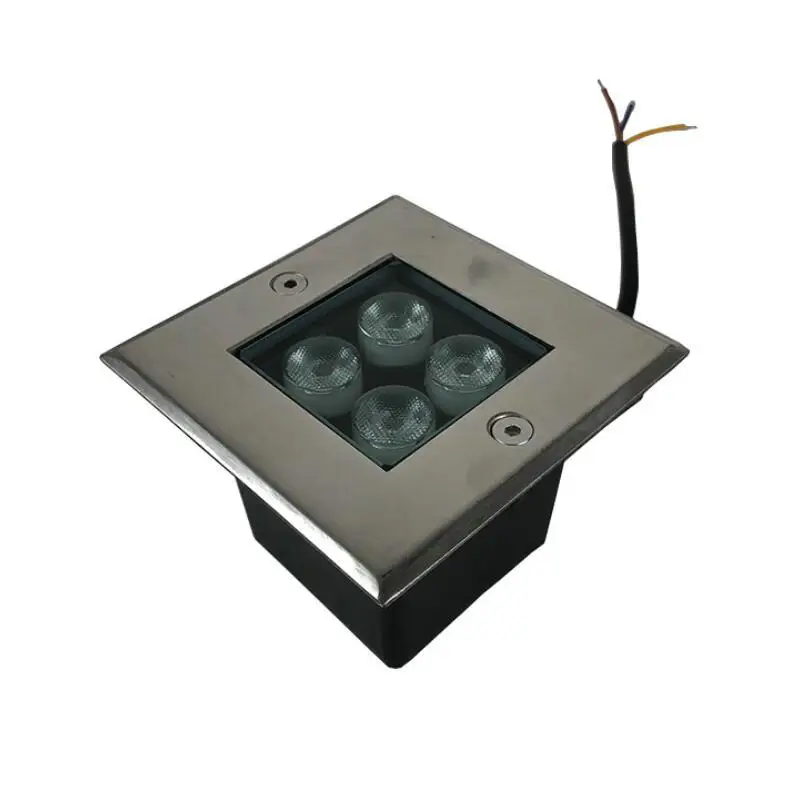 

3W 4W AC85-265V DC12V Outdoor Recessed Deck Light Square LED Underground Lamp