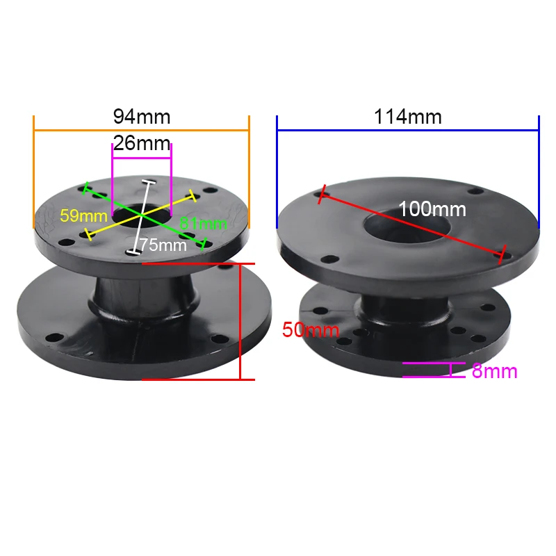 38mm to 26mm Tweeter Horn Conversion Head ABS Audio Speaker DIY 2pcs