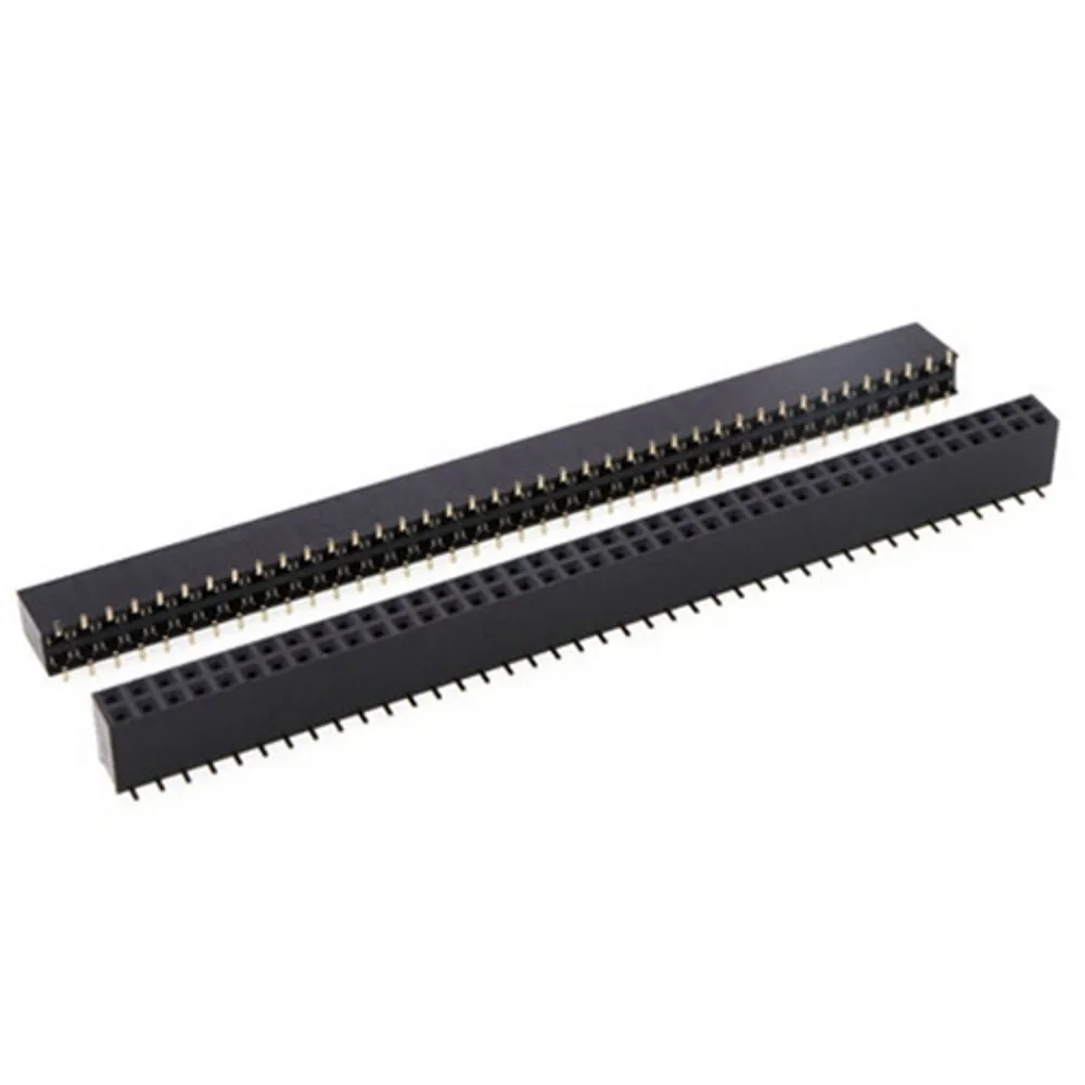 100 stücke SMT 1,27mm Zweireihige Weibliche Abtrünnigen PCB Board Pin Header buchse Stecker Pin header 2*5 2*10 2*12 2*15 2*20 2*50P SMD – Detail 16