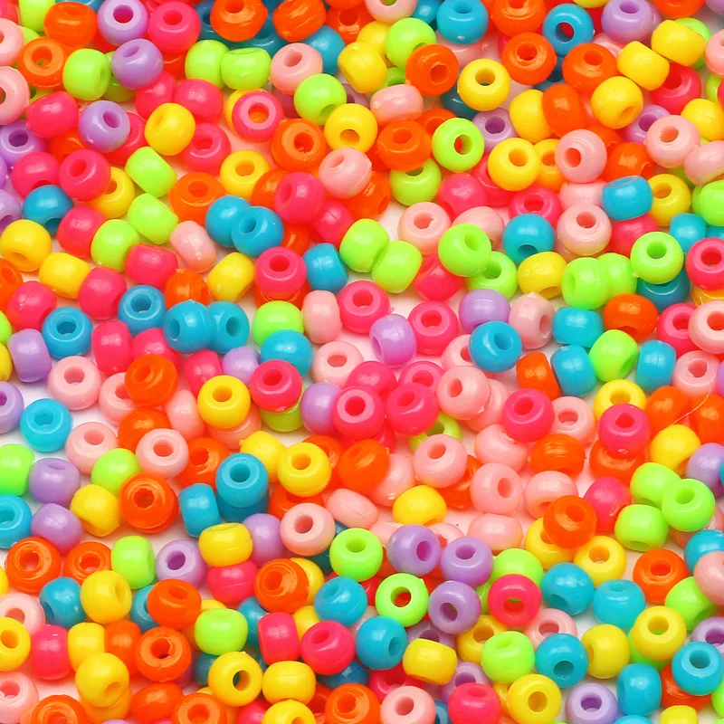 200Pcs Spring Color Mixed Acrylic Seed Beads Round Loose Spacer Beads For Jewelry Making Diy Bracelet Necklace Accessories 3x5mm