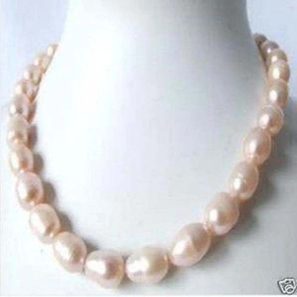 elegant 10-9 mm south sea baroque gold pearl necklace\