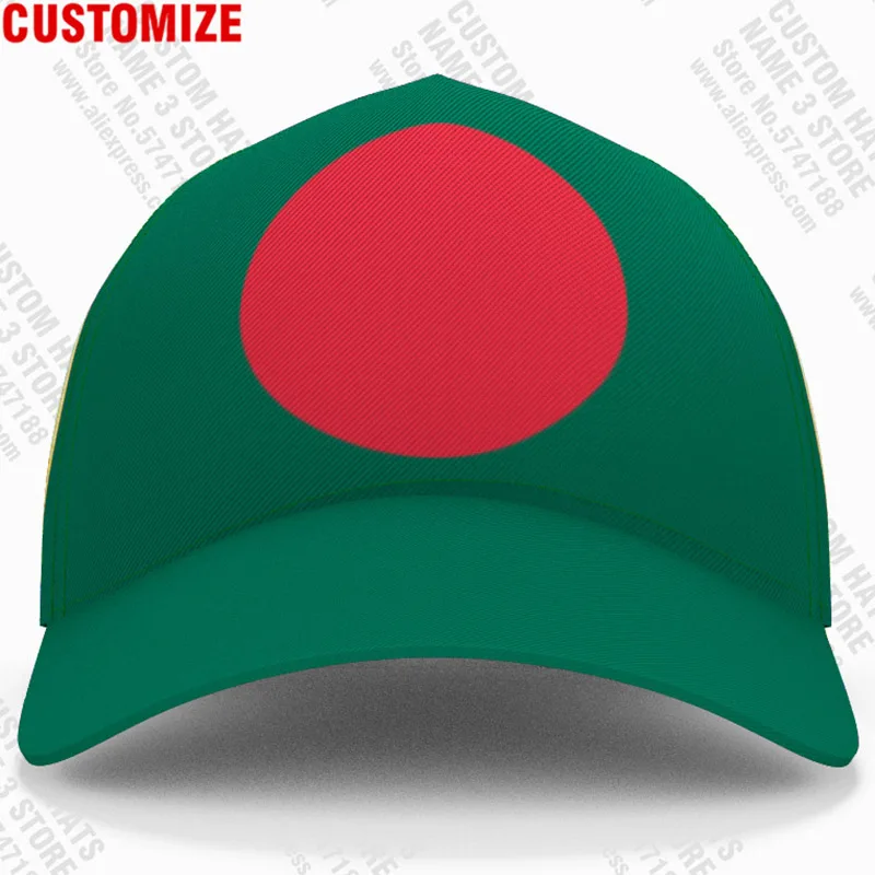 Bangladesh Baseball Caps Free Custom Made Name Number Team Logo Bd Hat Bgd Country Travel Bengali Nation Casquette Flag Headgear