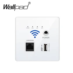 2023 New White USB Socket Wireless WIFI Wall Embedded Wireless AP Router in the 3G Net Repeater