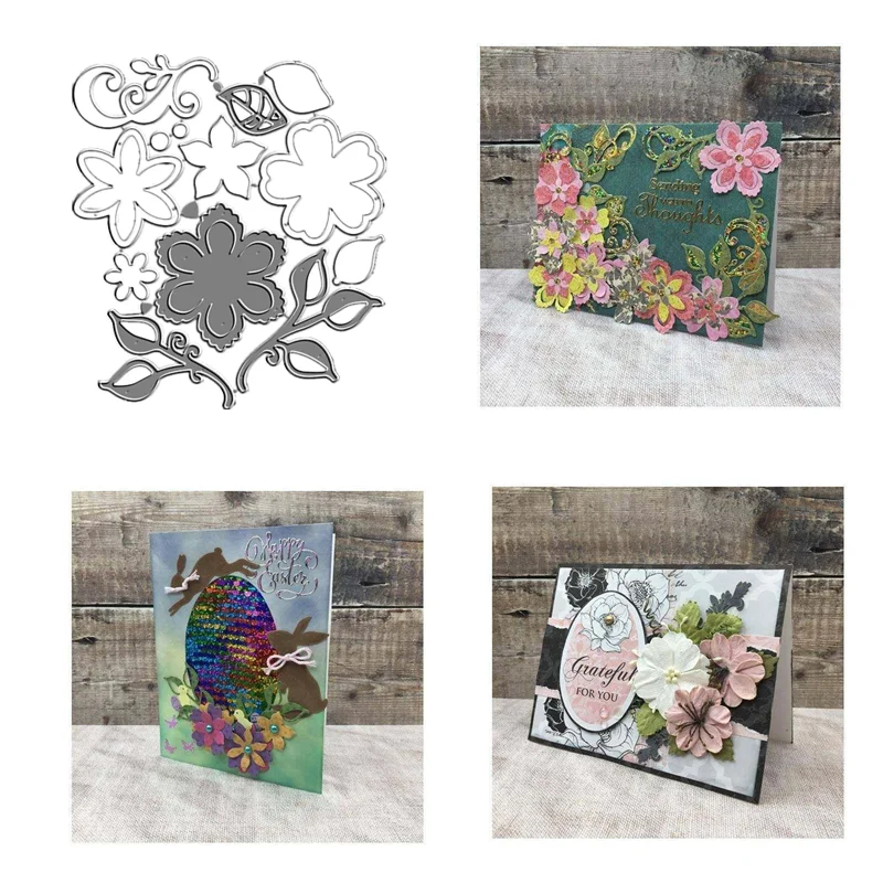 

Metal Cutting Dies and Scrapbooking For Paper Making Flower Frenzy Die Embossing Frame Card Craft No Stamps