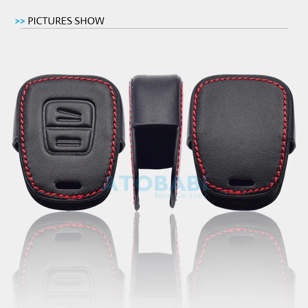 Leather Car Key Case Remote Control Fobs Shell Protector Cover Jacket Auto Accessories For Opel Vauxhall Astra G Zafira Vectra C