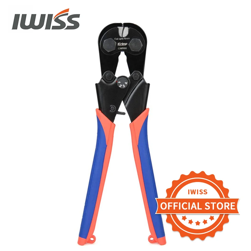 IWISS iCrimp  CWR60 Wire Rope Cutter for Stainless Steel Wire Rope,Aircraft Cable,CopperCable,Piano Wire upto 60mm