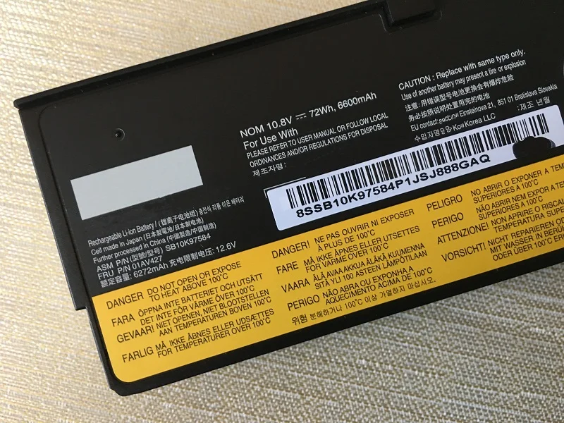 SupStone 72Wh Original 01AV427 01AV423 01AV425 SB10K97584 SB10K97597 Battery For Lenovo ThinkPad T470 T480 T570 T580 P51S P52S