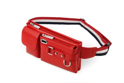 PU Leather Waist Packs Pack Belt Bag Phone Pouch Messenger Bags Travel Waist Pack Male Small Waist Bag Chest bags