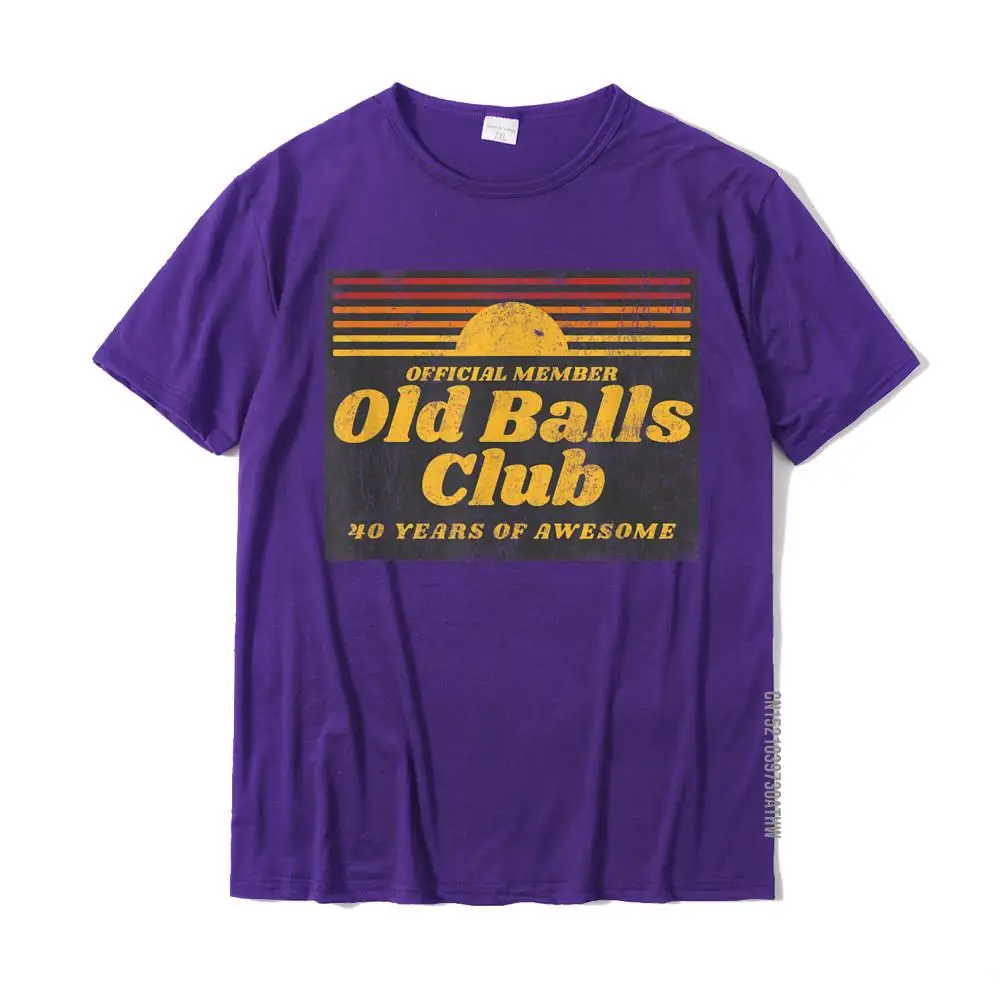 Mens Funny 40th Birthday Old Balls Club 40 Years Of Awesome T-Shirt Coupons Leisure T Shirt Cotton T Shirt For Male Summer