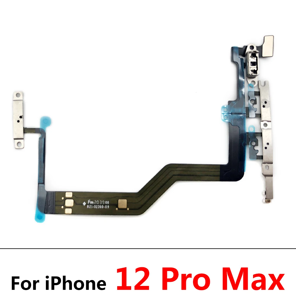 New Mute and Volume Power Buttons key Switch On Off  Flex Cable For Iphone 11 12 Pro Max 12 mini Replacement Parts