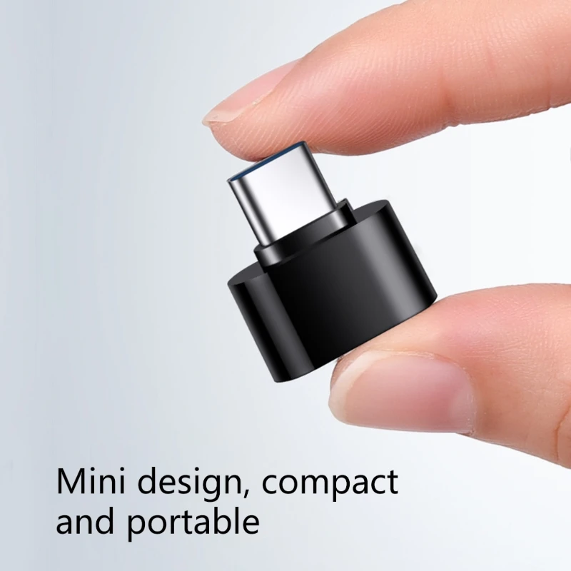 2 Pieces TypeC To USB Universal Adapter Interface Conversion Data Transmission Charging Tablets Black White