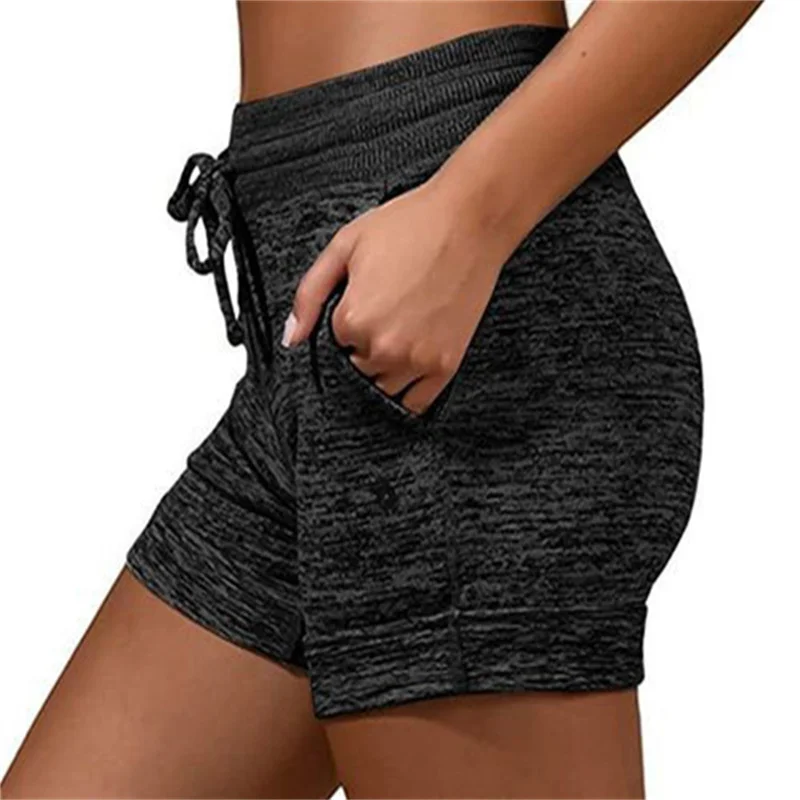 2021 Women Shorts Summer Causal Sexy Drawstring Quick Dry Elastic Sports Fitness Loose Shorts Female женские шорты