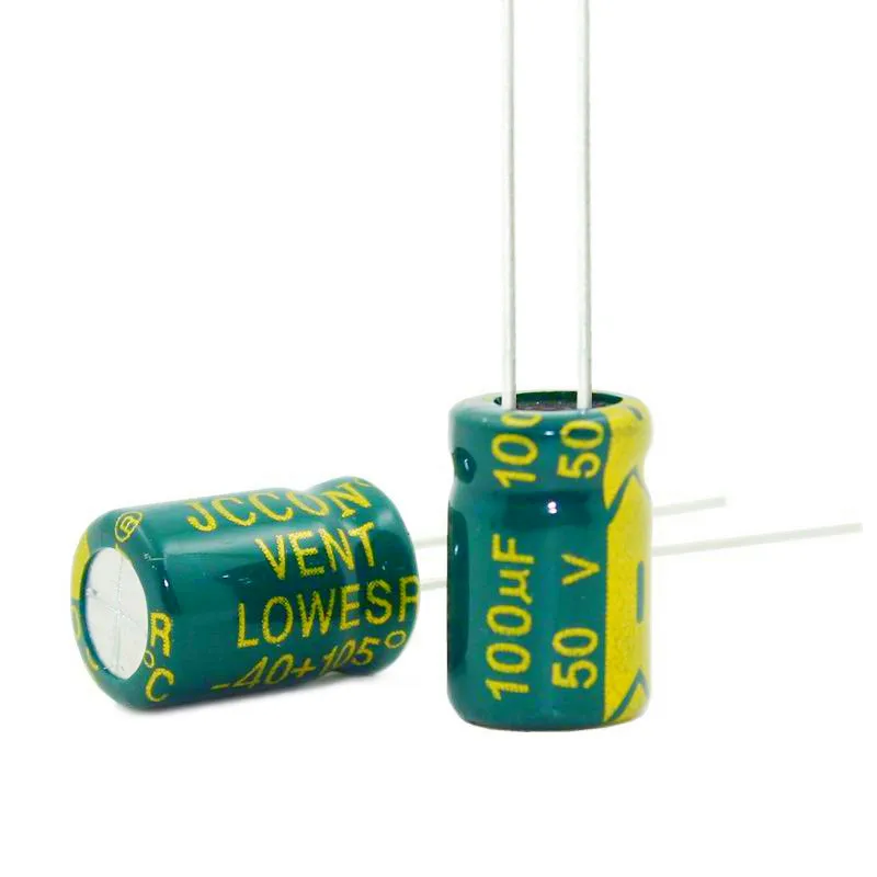 200PCS 100UF 50V   50V100UF Aluminum Electrolytic Capacitor  high-frequency 8X12MM