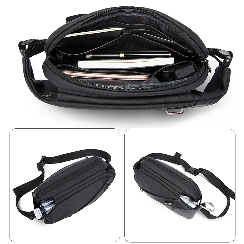 Imagem -02 - Bange Novo Anti-roubo Multifuncional Crossbody Bolsa de Ombro Bolsas do Mensageiro Masculino à Prova Impermeável Água Curto Viagem Pacote Bolsa Peito para a Mulher