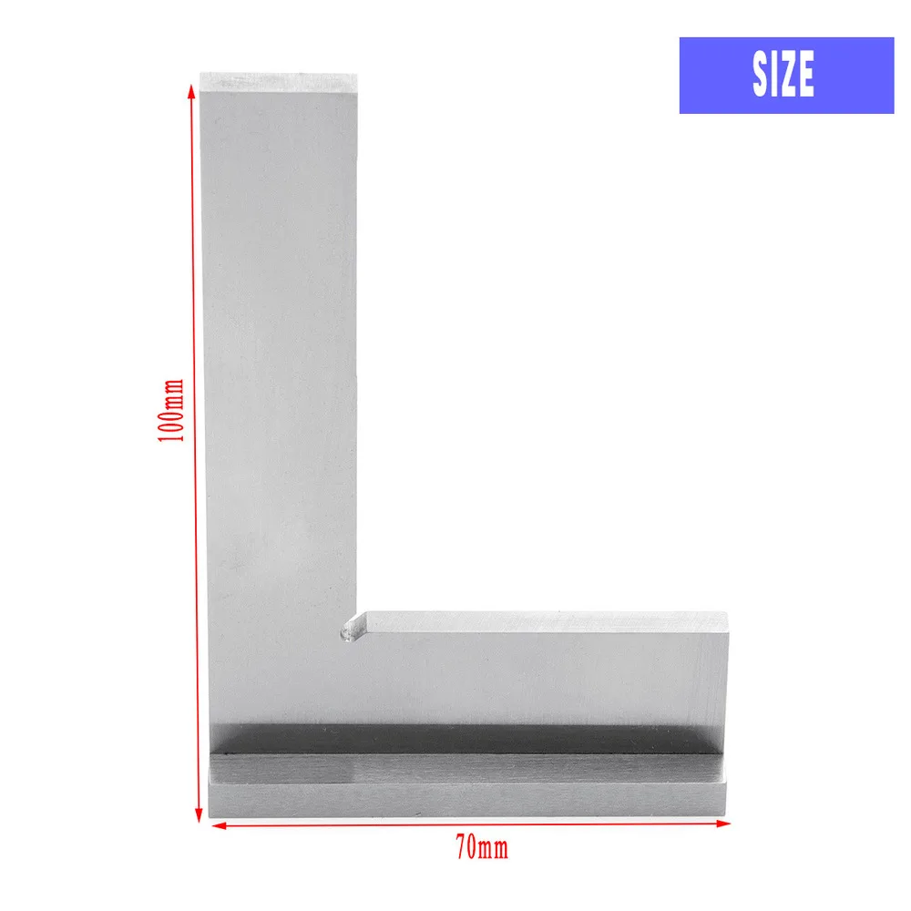 Strumento per la lavorazione del legno con calibro a Base larga per righello quadrato ad angolo di 90 gradi 100x70mm