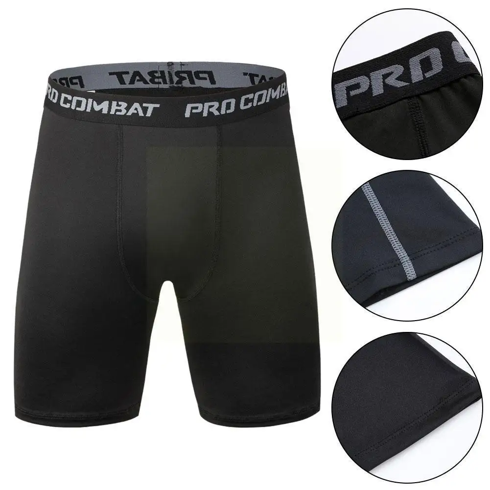 Men's Leggings Compression Pants Sports Tights Basketball Five-point Quick-drying Shorts Training Running Pants Fitness Str Z7X3