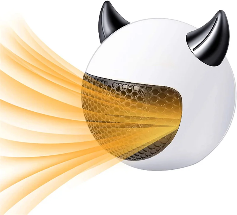 Mini Portable Electric Fan Heaters 500W PTC Fast Heating for Indoor Office Kitchen Bedroom Winter Heater High Efficiency QN25