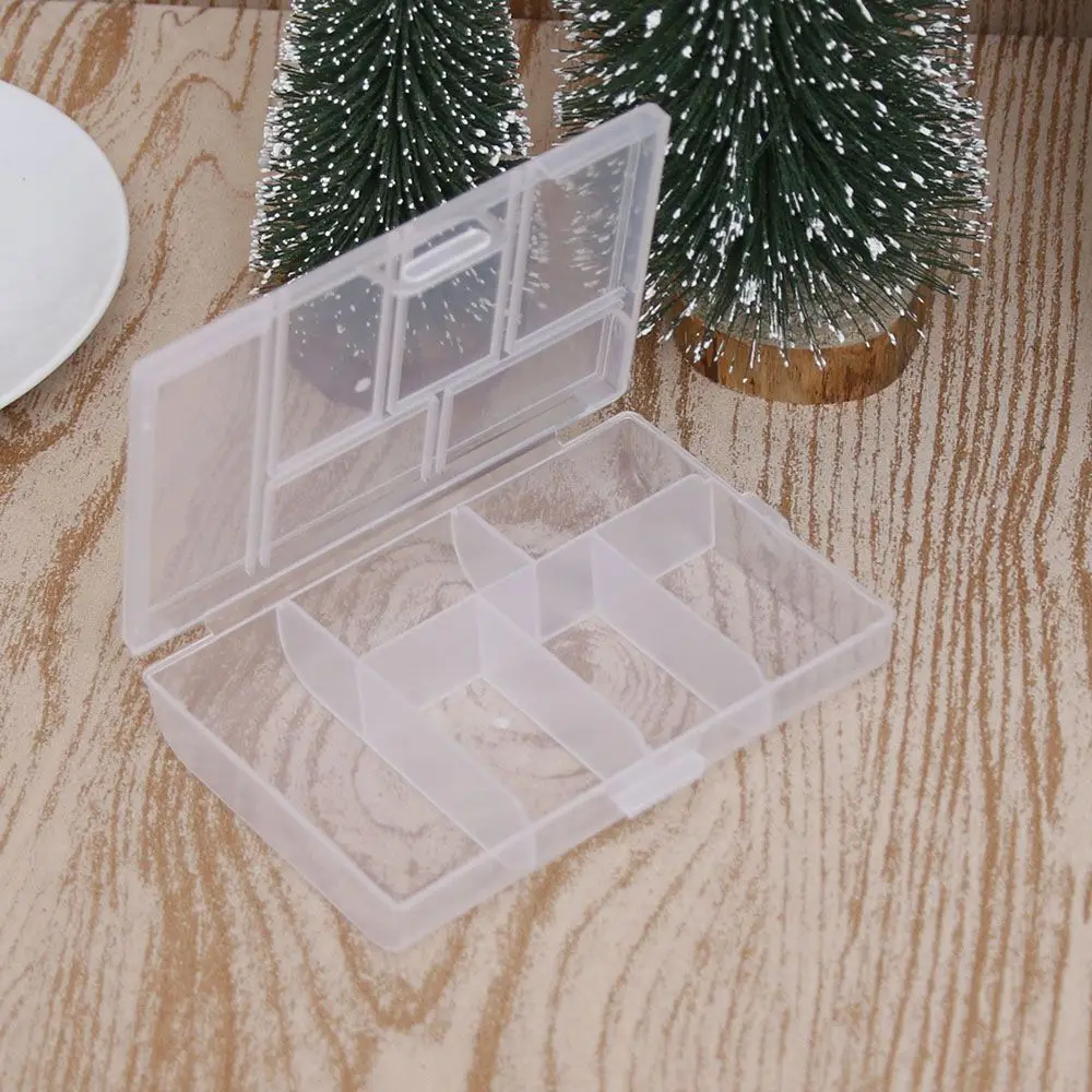 1pc 6 Grids Fächer Kunststoff Transparent Organizer Jewel Perle Fall Abdeckung Container Lagerung Box Für Schmuck Pille Münze Diverse