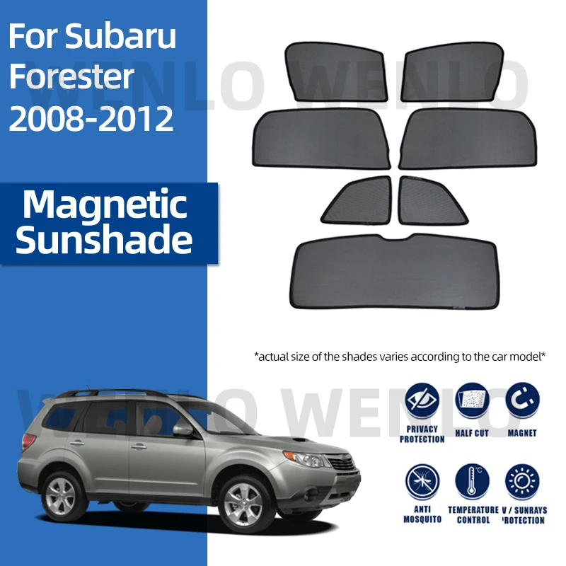 

For Subaru Forester 2008-2012 Baby Side Window Shielding Glass Shade Windshield Curtain Car Sunshade Magnetic Mesh Mosquito Net