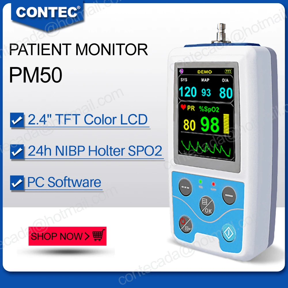 

CONTEC Portable Ambulatory Blood Pressure Monitor ABPM NIBP/SpO2/Pr, Software