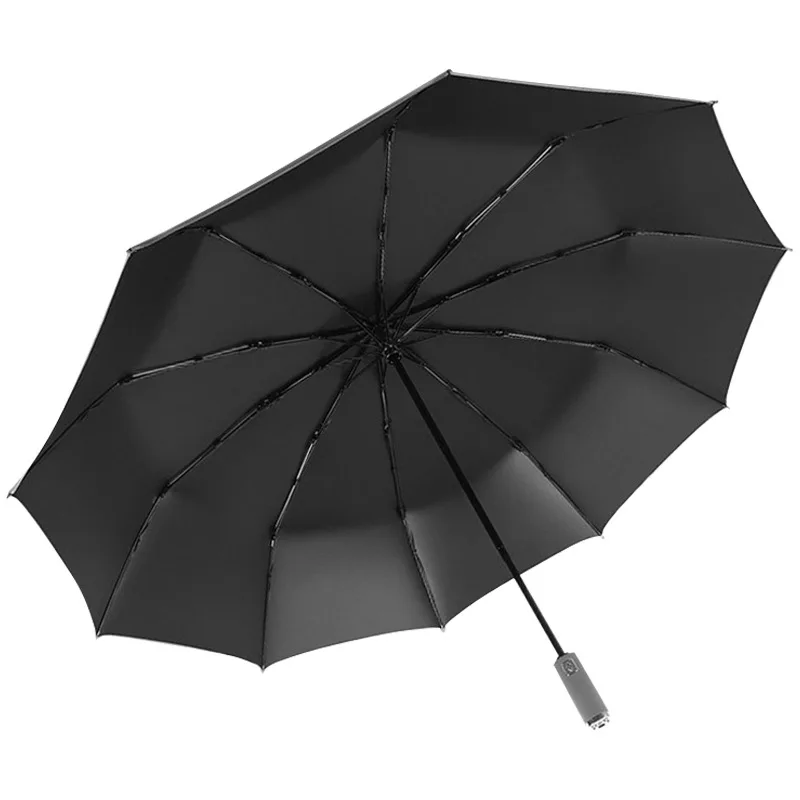 Large Size Foldable Strong Windproof Travel Umbrella Rain Women Family 130cm Big Paraguas 3 Folding Rain Storm Umbrella for Men