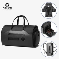 OZUKO, bolso de viaje multifunción para almacenamiento de traje para hombre, bolso de equipaje de gran capacidad, bolso de viaje impermeable para hombre, bolso de bolsillo para zapatos