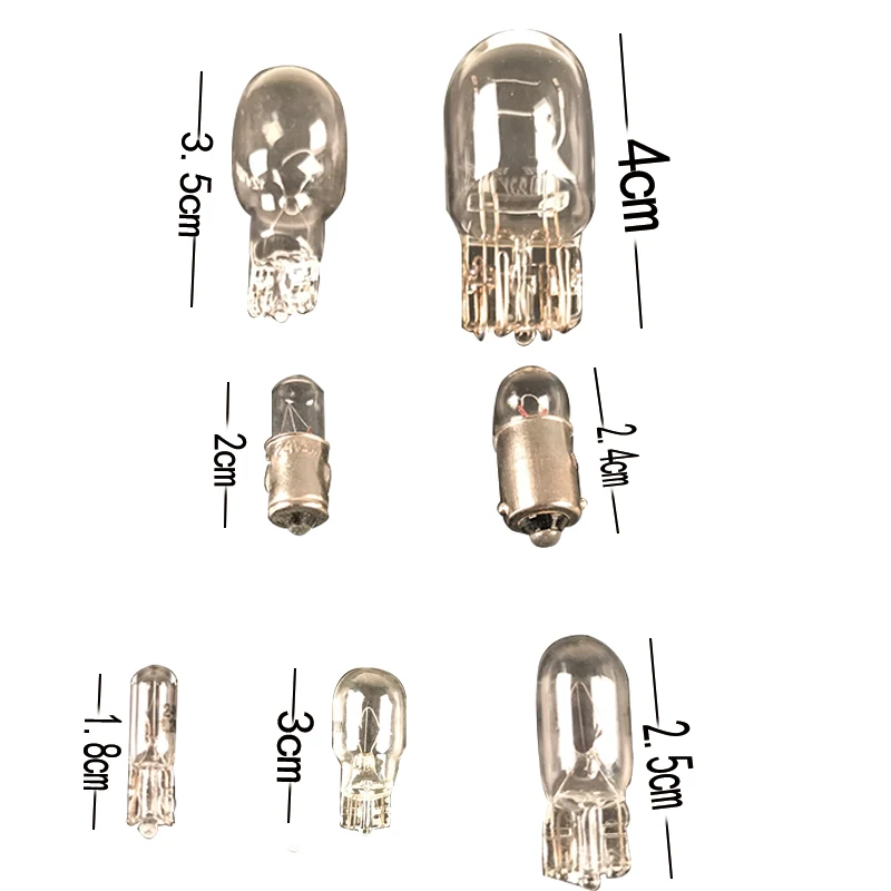 10 шт., автомобильные лампы 12 В 24 В T5 T6.5 T8.5 T10 T13 T15 T20