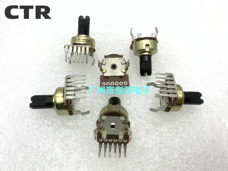 Original New 100% RK121 B100K 104K with midpoint potentiometer 6pin handle length 15MM (SWITCH)