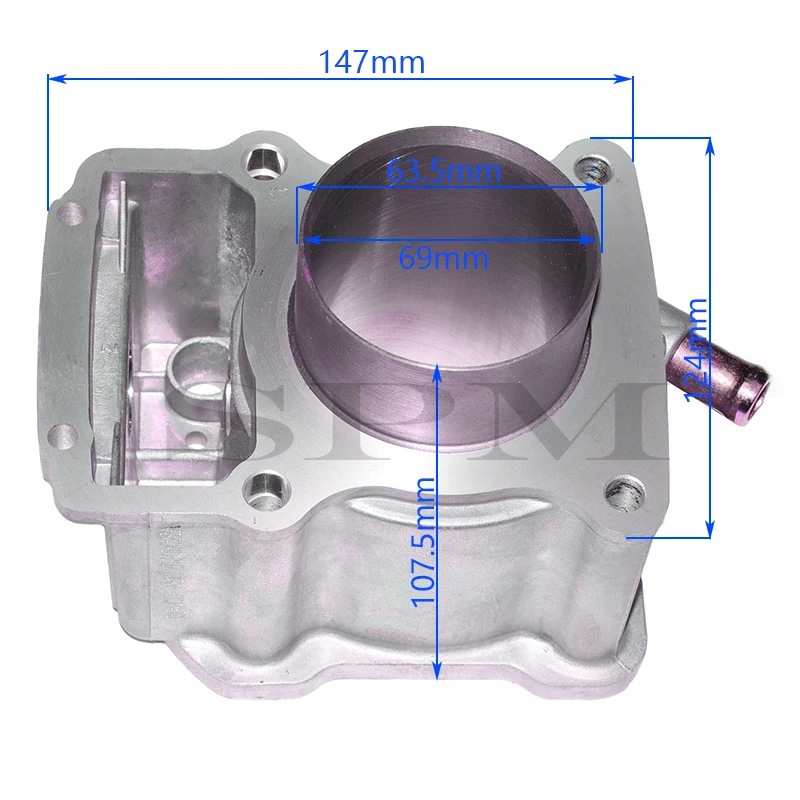 Motorcycle cylinder kit is suitable for Zongshen CG200-G water-cooled engine parts