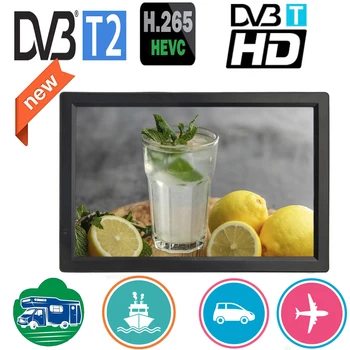 충전식 휴대용 미니 TV 내장 DVB-T2, ISDBT ATSC 디코더, 디지털 튜너, DVB T2, H265, Hevc, Dolby AC3, LEADSTAR D14, 14 인치