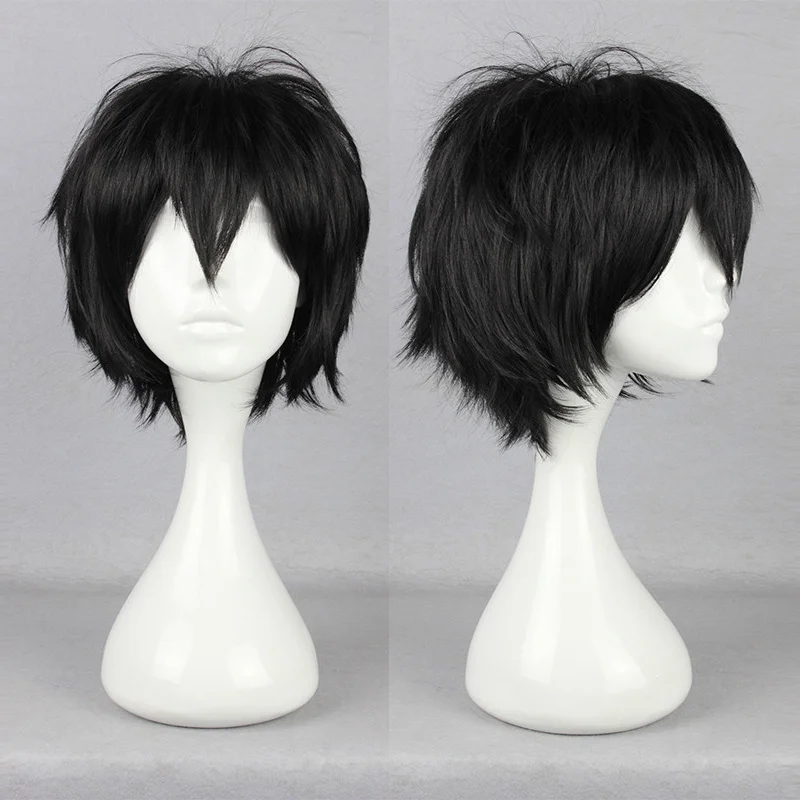 Le dernier maître de l'air Zuko Zuzu cheveux synthétiques noirs courts perruques de Cosplay fibre de résistance à la chaleur + un bonnet de perruque